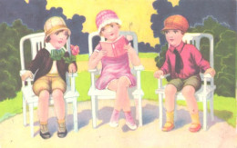 Girls Siting In Armchairs, Children, PU 1930 - Scènes & Paysages