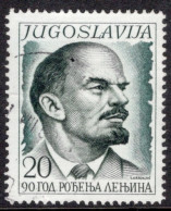 Yugoslavia 1960 Single Stamp The 90th Anniversary Of The Birth Of Vladimir Lenin, 1870-1924 In Fine Used - Used Stamps