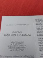 Doodsprentje Anna Vanheuckelom / Lichtaart 21/2/1914 Turnhout 13/10/1997 - Religion & Esotérisme