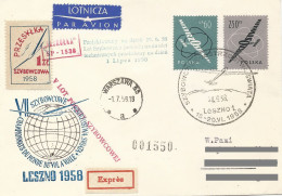 Poland Post - Glider PSZ.1958.lesz.01: Sport Leszno World Championship Jaskolka - Alianti