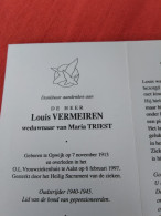 Doodsprentje Louis Vermeiren / Opwijk 7/11/1913 Aalst 6/2/1997 ( Maria Triest ) - Religion & Esotérisme