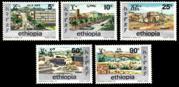 (226) Ethiopia / Ethiopie  1977  Towns / Cities / Villes / Städte   ** / Mnh  Michel 925-29 - Ethiopia