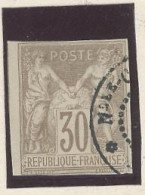 NOUVELLE CALEDONIE- COLONIES GÉNÉRALES  N°26TYPE SAGE 30c BRUN B  - Obl CàD -NLE(CALEDONIE /*(NOUMÉA) - Used Stamps