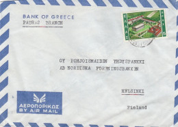 GOOD GREECE Postal Cover To FINLAND 1969 - Good Stamped: Olympic Games - Covers & Documents