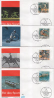 Germany Deutschland 1992 FDC Fur Den Sport, Olympic Games Skiing Riding Rowing Fencing, Olympische Spiele, Berlin - 1991-2000
