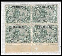 1911 MNH** BLOCK OF 4 Portugal AZORES Açores 4º Centenário Caminho P/ India OVP "Republica"  AFINSA# 135 - Unused Stamps
