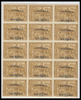 1911 MNH** BLOCK OF 15 Portugal AZORES Açores 4º Centenário Caminho P/ India OVP "Republica"  Erro Variedade Deslocado - Unused Stamps