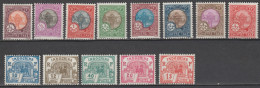 INDOCHINE - 1927 - TAXE SERIE COMPLETE YVERT N° 44/56 * MLH - COTE = 55 EUR - Ungebraucht