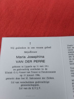 Doodsprentje Maria Josephina Van Der Perre / Lippelo 31/5/1911 Dendermonde 15/1/1986 - Religion & Esotérisme