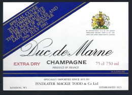 Etiquette Champagne  Extra Dry  Duc De Marne Cuvée Spéciale  Mariage Du Prince De Galles Avec Lady Di Diana Spencer 29 7 - Champagne