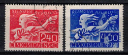 Tchécoslovaquie 1947 Mi 527-8 (Yv 455-6), Obliteré - Used Stamps