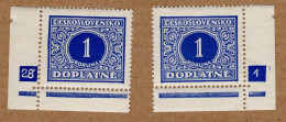 1928 - Doplatní - Definitivní Vydání - č. DL62 - Desková čísla - Neufs