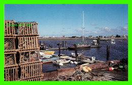 RYE HARBOR, NH - NEW ENGLAND HARBOR - COLOUR BY R. S. LENFEST - - Otros & Sin Clasificación