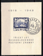 Tchécoslovaquie 1948 Mi 558 - Bl.11 (Yv BF 13), Obliteré - Used Stamps