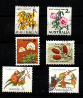 AUSTRALIA - 1970-->1982 - 2-5-18-27-45 Cent - Fiori Flowers  - 6 Used Stamps        MyRef:HB - Gebruikt