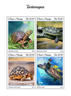 SÃO TOMÉ AND PRÍNCIPE 2018 MNH  Turtles . Michel Code: 7838-7841. Yvert&Tellier Code: 6249-6252 - Sao Tome Et Principe