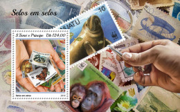 SÃO TOMÉ AND PRÍNCIPE 2018 MNH  Stamps On Stamps  Michel Code:7962 / Bl.1440. Yvert&Tellier Code: 1173 - Sao Tome Et Principe