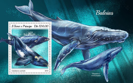 SÃO TOMÉ AND PRÍNCIPE 2018 MNH  Whales  Michel Code:  7852 / Bl.1418. Yvert&Tellier Code: 1177 - Sao Tome Et Principe