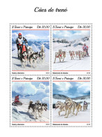 SÃO TOMÉ AND PRÍNCIPE 2018 MNH  Sledge Dogs  Michel Code: 7868-7871. Yvert&Tellier Code: 6317-6320 - Sao Tome Et Principe