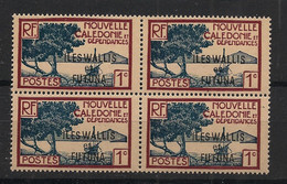 WALLIS ET FUTUNA - 1930-38 - N°YT. 43 - Paletuviers 1c - Bloc De 4 - Neuf Luxe ** / MNH / Postfrisch - Unused Stamps