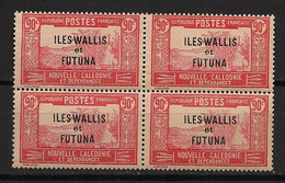 WALLIS ET FUTUNA - 1930-38 - N°YT. 57 - Case De Chef 90c - Bloc De 4 - Neuf Luxe ** / MNH / Postfrisch - Ungebraucht