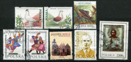 26263 Pologne N°31323284,3286,3291,3297,3304/5,° Oiseaux, Poisson, Folklore, F. Znaniecki, Christ Pantocrator 1982-93 TB - Usati