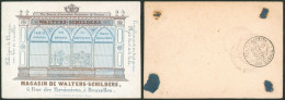 Carte En Porcelaine (format Carte De Visite) : Magasin De Walters-Schilders (dorures, Bronzes,...) à Bruxelles - Cartes Porcelaine