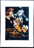 ► IRAN (Cpsm Vers 1970s) Carte Double 17,5x12,5 - Photo Bromure Danseuse Perse Au  Tambourin - Iran