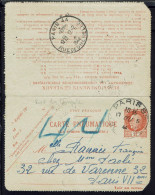 Carte Pneumatique 3 F Pétain. Oblitération De Paris 85, Rue Du Temple, Le 17-2-1944. - Pneumatische Post