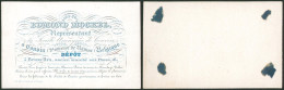 Carte En Porcelaine (format Carte De Visite) : Représentant De La Société Anonyme De Couvin, Dépôt à Bruxelles - Cartes Porcelaine