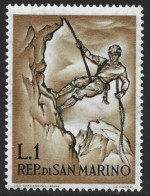 San Marino 1962. Scott #519 (MH) Mountaineer Descending - Ungebraucht