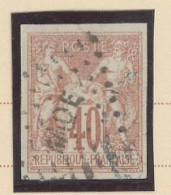 MARTINIQUE  - COLONIES GÉNÉRALES  N°27 TYPE SAGE 40c ROUGE ORANGE TTB  - Obl .LOSANGE M Q E - Usados