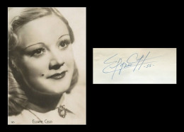 Élyane Célis (1914-1962) - Chanteuse Belge - Page De Carnet Signée + Photo - 1956 - Sänger Und Musiker