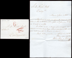 Murcia - Prefilatelia - PE 10R - 1841 - Carta A Cartagena + Porteo "6" - ...-1850 Prefilatelia