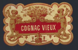 Ancienne étiquette  Cognac  Vieux " Chérubins ?" - Alcohols & Spirits