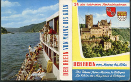 ALLEMAGNE - Der RHEIN Von MAINZ Bis KÖLN : Ancien Dépliant Touristique De 24 Vues. - Collections & Lots