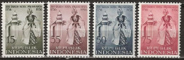 Indonesia 1956** Danseres, Dancer Founding Of Djogjakarta, MNH ZBL 185-188 - Indonésie