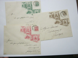 1906 , 3 Privatganzsachen Aus Stuttgart Verschickt - Enveloppes