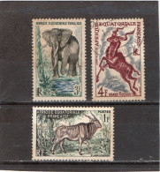 AFRIQUE  EQUATORIALE   1957  Y.T. N° 238  à  241  Incomplet   Oblitéré - Used Stamps