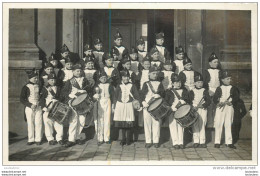 CARTE PHOTO GROUPE D'ENFANTS FANFARE - A Identifier