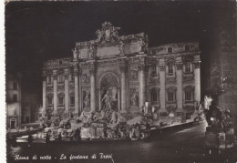 Cartolina Roma Di Notte - Fontana Di Trevi - Fontana Di Trevi