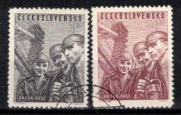 Tchécoslovaquie 1951 Mi 653-4 (Yv 566-7), Obliteré - Used Stamps