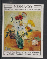 MONACO - 1970 - N°YT. 817 - Van Gogh / Fleurs - Non Dentelé / Imperf. - Neuf Luxe ** / MNH / Postfrisch - Variétés