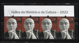 Portugal 2022 Vultos Da História E Da Cultura 17.º Grupo History Writer Nobel José Saramago - Fogli Completi