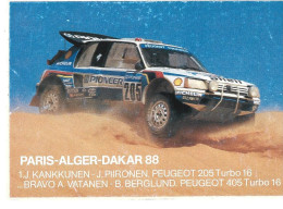 PEUGEOT 205 Turbo 16 - PARIS-ALGER-DAKAR 88 - J. KANKKUNEN - J. PIIRONEN - Rally