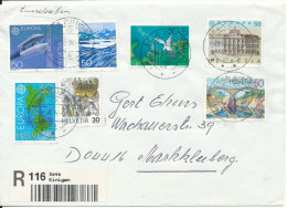 Switzerland Registered Cover Einingen 28-3-1994 Multi Franked - Briefe U. Dokumente