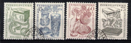 Tchécoslovaquie 1956 Mi 954-7 (Yv 844-7), Obliteré - Used Stamps