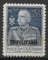 COLONIE ITALIANE TRIPOLITANIA 1925-26 GIUBILEO DEL RE SASS. 24   MLH  VF - Tripolitania