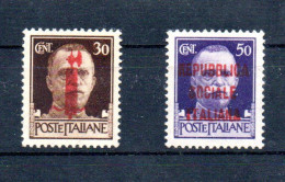 ITALIE -- 2 Timbres De 30 Cent. & 50 Cent. Surchargés - Nuovi