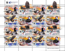 A9449 - REP.GUINEE - ERROR MISPERF Stamp Sheet - 2021 - Birds WWF - Otros & Sin Clasificación